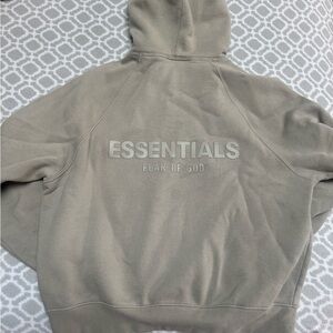 Fear of God Essentials Beige Hoodie